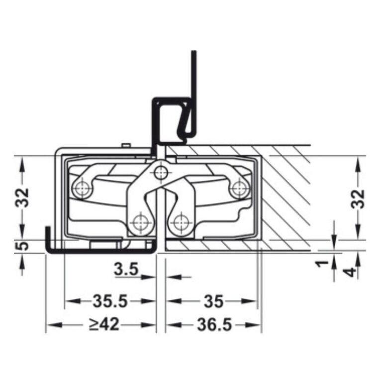Ảnh bản lề âm TE 540 3D Hafele 924.17.237 Ảnh bản lề âm TE 540 3D Hafele 924.17.237