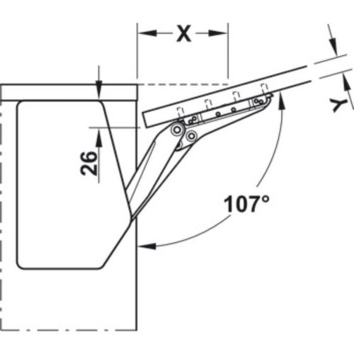 Bộ hộp lực Hafele 372.91.413 5 Ảnh bộ hộp lực Hafele 372.91.413