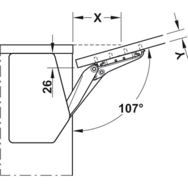 Ảnh bộ hộp lực Hafele 372.91.413 Ảnh bộ hộp lực Hafele 372.91.413