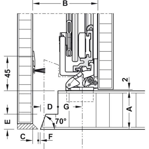 Cửa trượt xoay Hafele 408.30.592 5 Ảnh cửa trượt xoay Hafele 408.30.592