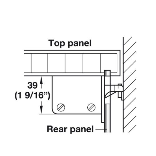 Ảnh bas treo tủ tường Hafele 290.00.700