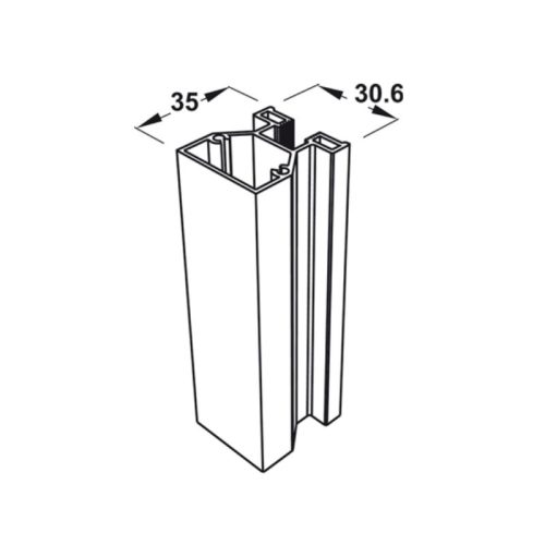 Thanh nhôm bên 10 màu bạc 3m Hafele 403.75.328 3 Cấu tạo thanh nhôm bên 10 màu bạc 3m Hafele 403.75.328