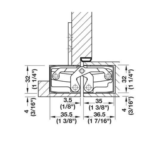 Bản lề âm TE 640 3D SSS Hafele 924.17.425 3 Cấu trúc bản lề âm TE 640 3D SSS Hafele 924.17.425
