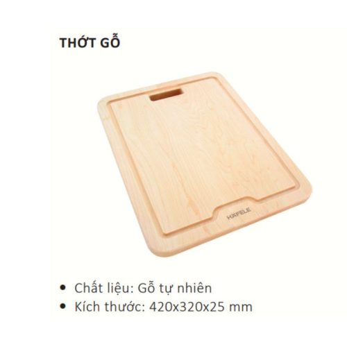 Thớt gỗ bền bỉ Hafele 567.25.929 3 Chất liệu thớt gỗ bền bỉ Hafele 567.25.929