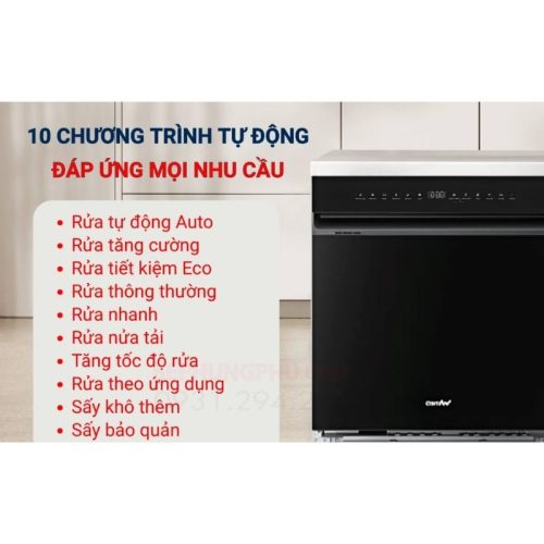 Chương trình máy rửa bát Comfee CDW-14F60TB