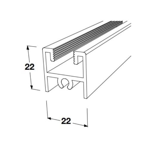 Khung trên dài màu đen 3m Hafele 403.75.304