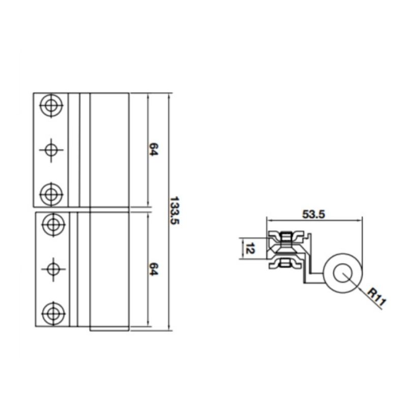 Kích thước Bản lề cánh Hafele 926.98.732 Kích thước Bản lề cánh Hafele 926.98.732