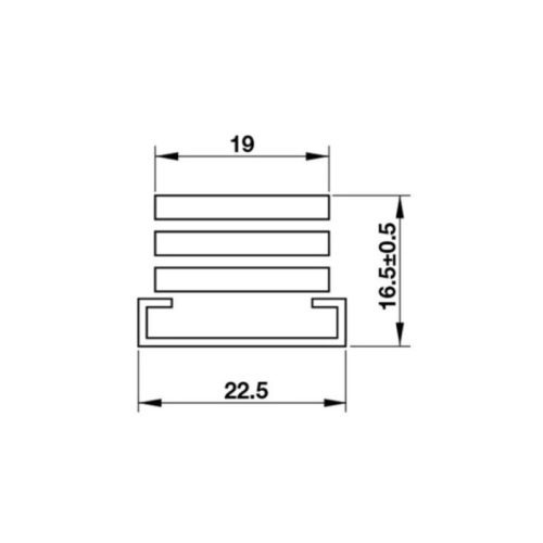 Kích thước Bản lề chữ A cửa nhôm Hafele 972.05.369