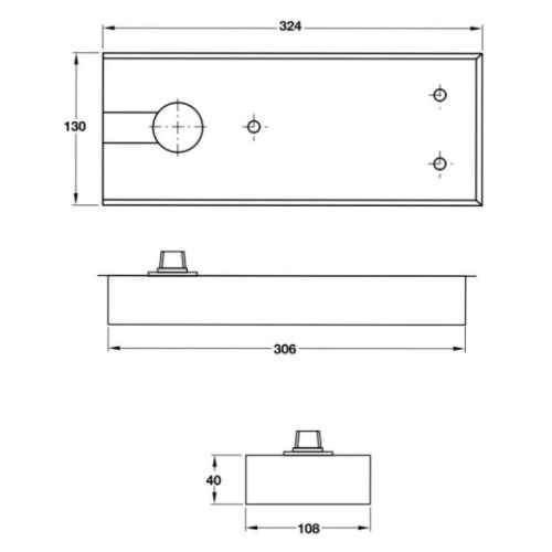 Kích thước Bản lề sàn EN-3 100kg Häfele DIY 499.30.114