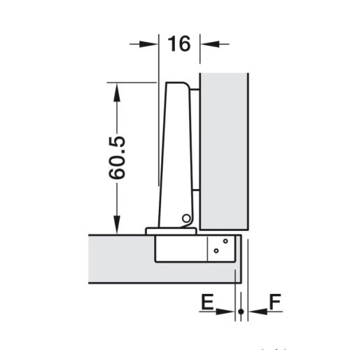 Bản lề tủ Hafele 311.90.020 4 Kích thước Bản lề tủ Hafele 311.90.020