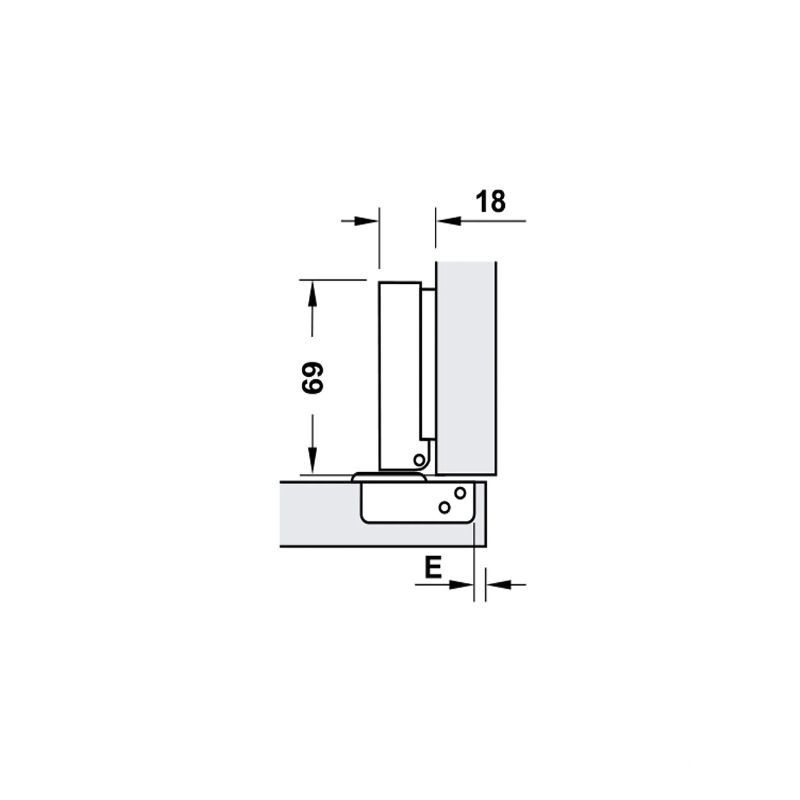 Kích thước Bản lề tủ Metalla A Hafele 311.04.540 Kích thước Bản lề tủ Metalla A Hafele 311.04.540