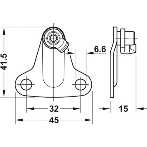 Bas cho phụ kiện tay nâng Hafele 373.66.694 6 Lắp đặt bas cho phụ kiện tay nâng Hafele 373.66.694