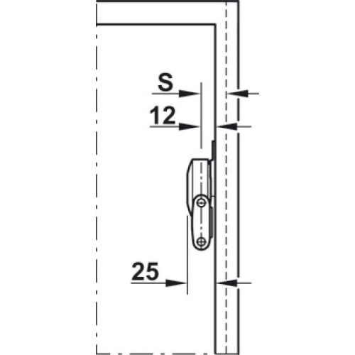 Bas cho phụ kiện tay nâng Hafele 373.66.694 4 Kích thước bas cho phụ kiện tay nâng Hafele 373.66.694