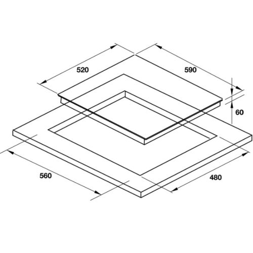 Kích thước bếp từ Hafele 536.61.912
