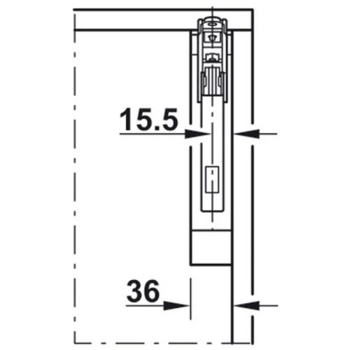 Bộ hộp lực Hafele 372.91.412 4 Kích thước bộ hộp lực Hafele 372.91.412