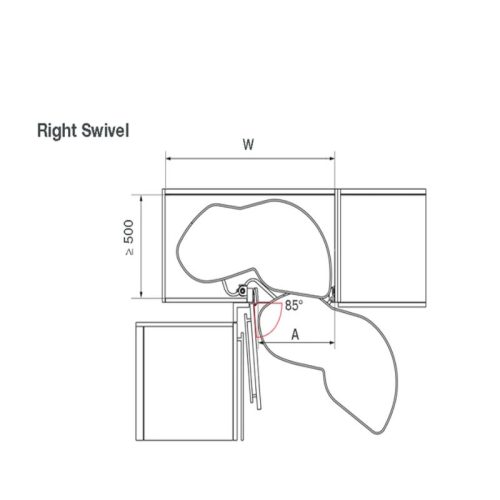 Kệ góc, mâm xoay Hafele 541.32.672 5 Kích thước kệ góc, mâm xoay Hafele 541.32.672