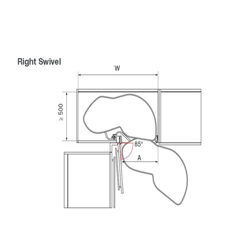 Kích thước kệ góc, mâm xoay Hafele 541.32.672 Kích thước kệ góc, mâm xoay Hafele 541.32.672