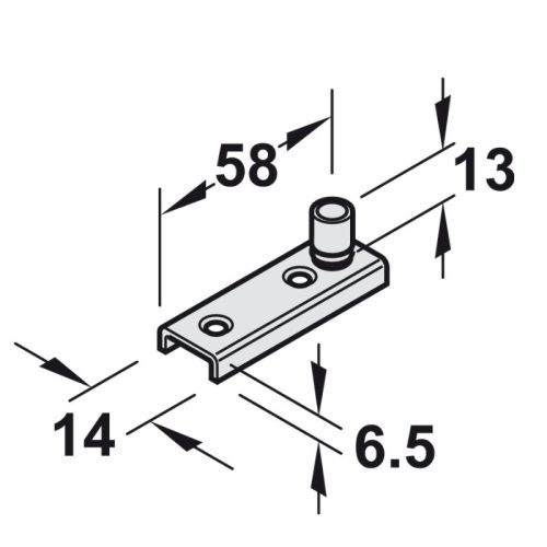 Dẫn hướng sàn Hafele 940.42.032 4 Kích thước dẫn hướng sàn Hafele 940.42.032