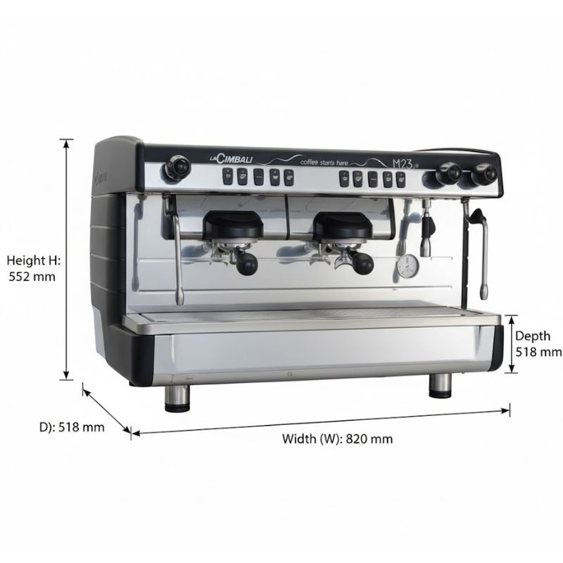 Kích thước máy pha cà phê Cimbali M23UP DT2 Black Kích thước máy pha cà phê Cimbali M23UP DT2 Black