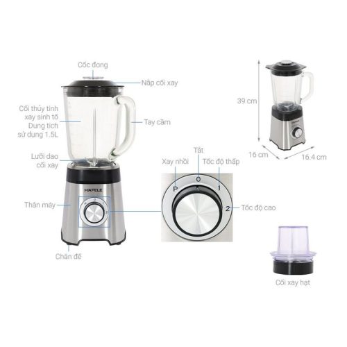 Kích thước Máy xay sinh tố Hafele 535.44.162
