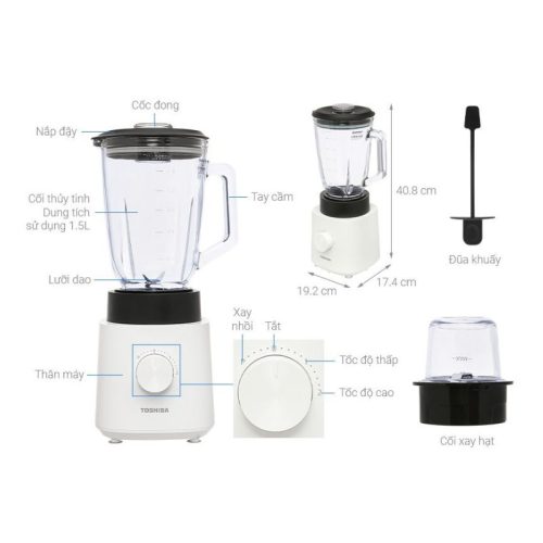 Kích thước Máy xay sinh tố Toshiba BL-70GR1UV
