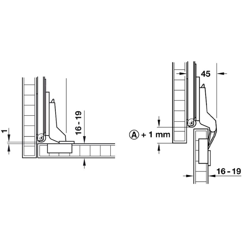 Kích thước bản lề tủ Hafele 408.24.020 Kích thước bản lề tủ Hafele 408.24.020