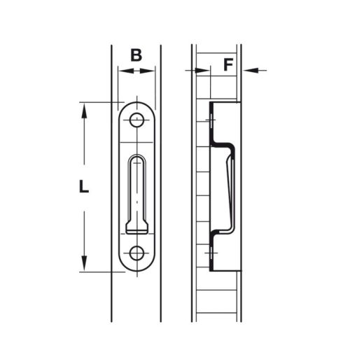 Kích thước phụ kiện kết nối Hafele 262.47.094