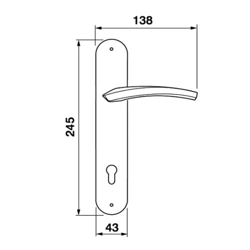 Tay nắm Hafele 901.79.057 C/C 72mm 3 Kích thước Tay nắm Hafele 901.79.057