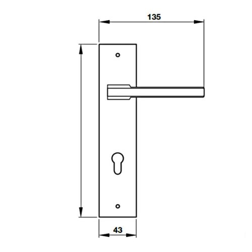 Tay nắm Hafele 901.79.063 C/C 72mm 3 Kích thước Tay nắm Hafele 901.79.063
