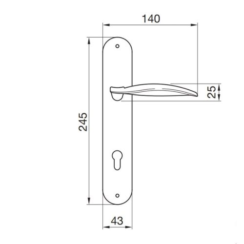 Tay nắm Hafele 901.79.080 C/C 72cm 4 Kích thước Ảnh Tay nắm Hafele 901.79.080