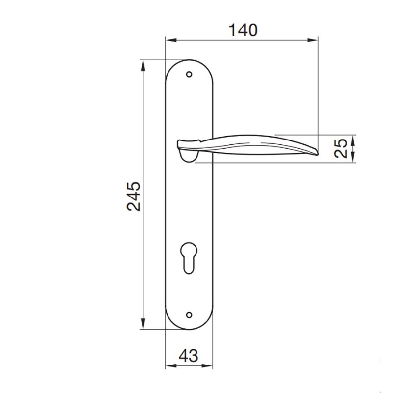 Kích thước Ảnh Tay nắm Hafele 901.79.080 Kích thước Ảnh Tay nắm Hafele 901.79.080
