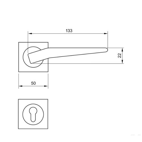 Tay nắm Hafele 901.79.731 3 Kích thước Tay nắm Hafele 901.79.731