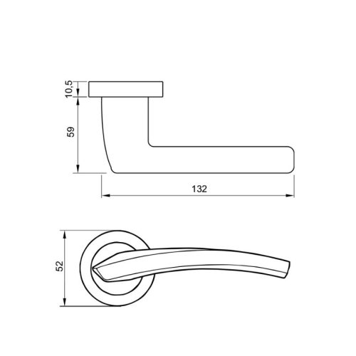 Tay nắm Hafele 901.79.868 đen mờ 3 Kích thước Tay nắm Hafele 901.79.868