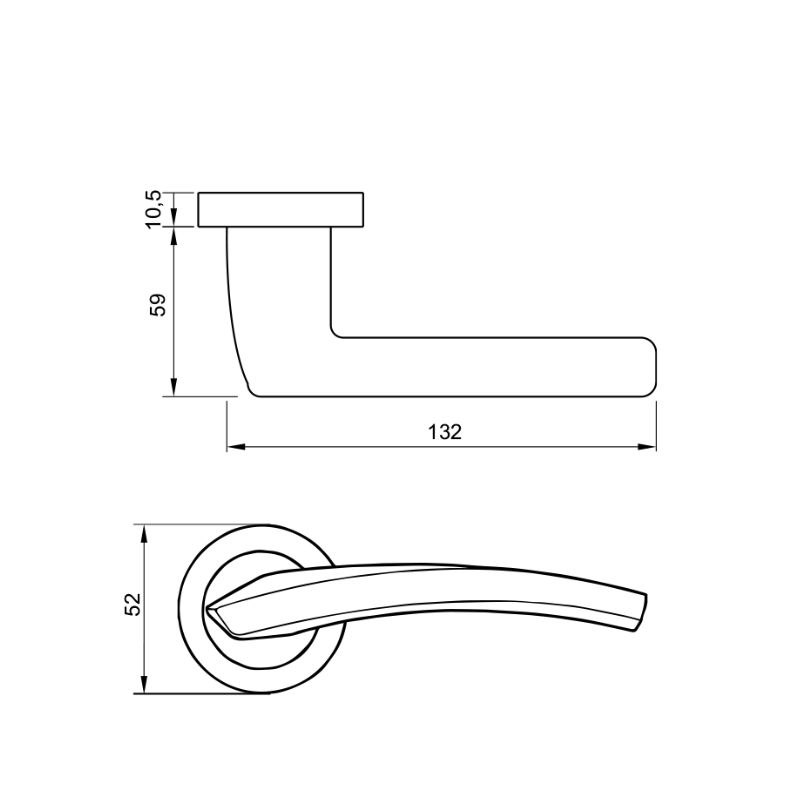 Kích thước Tay nắm Hafele 901.79.869 Kích thước Tay nắm Hafele 901.79.869