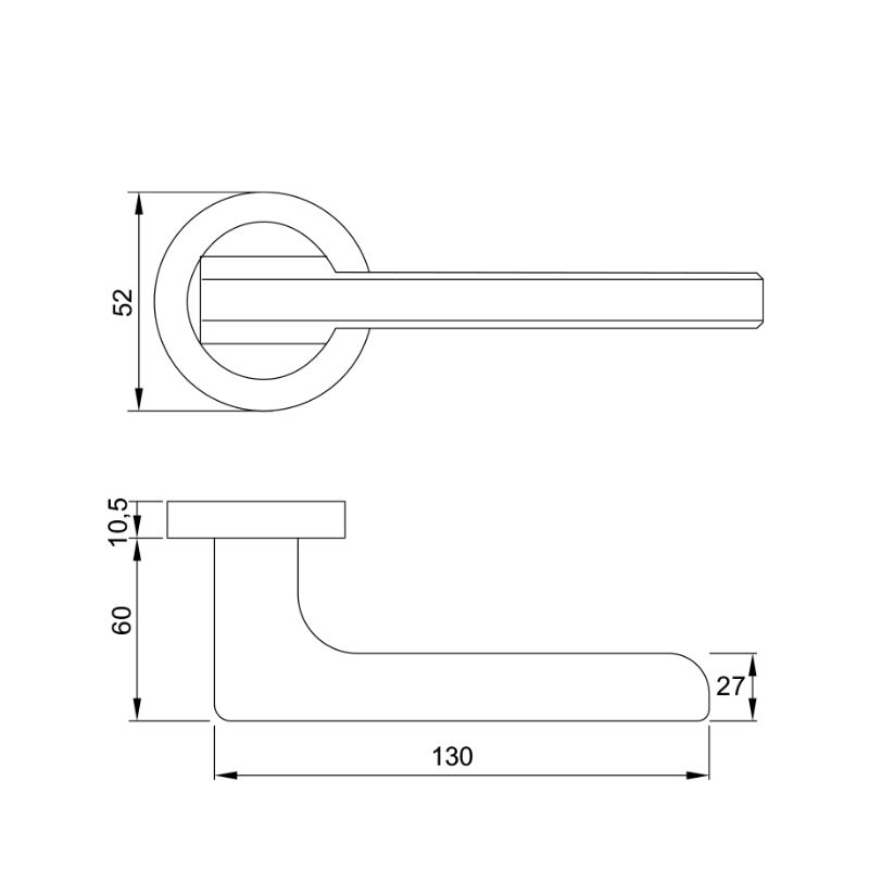 Kích thước Tay nắm Hafele 901.79.873 Kích thước Tay nắm Hafele 901.79.873