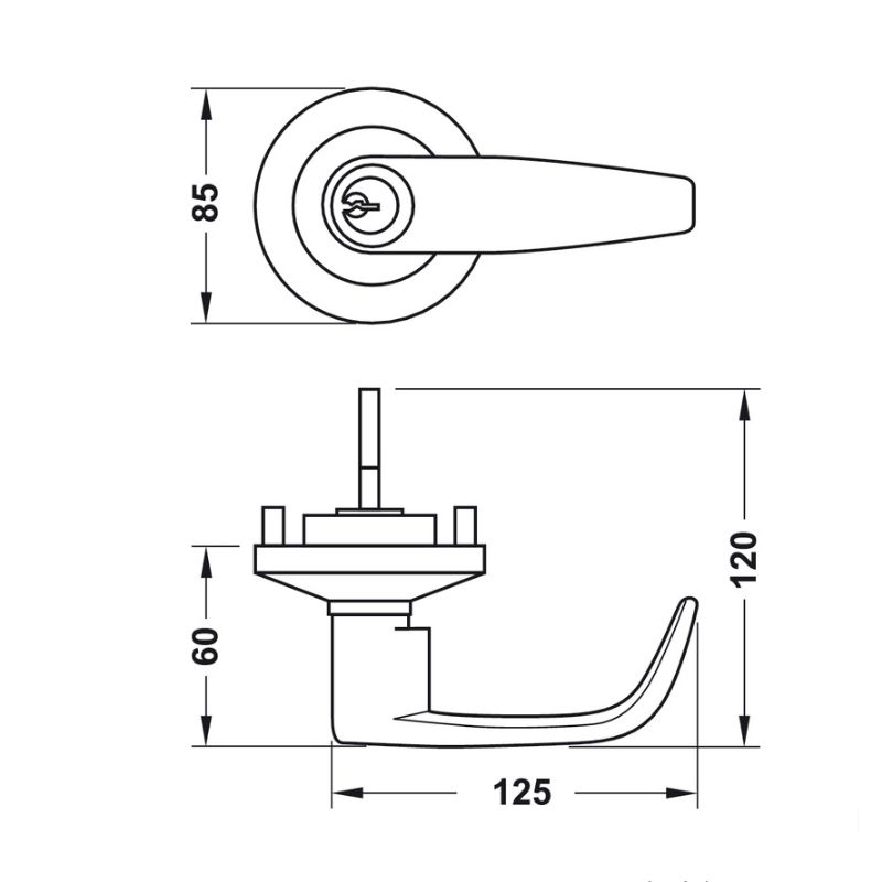 Kích thước Tay nắm Hafele 911.56.055 Kích thước Tay nắm Hafele 911.56.055