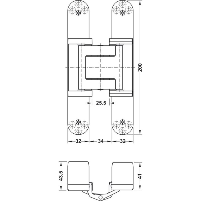 Kích thước bản lề âm Hafele 924.19.337 Kích thước bản lề âm Hafele 924.19.337