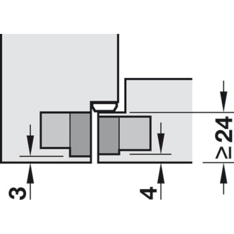 Kích thước bản lề kiến trúc Hafele 924.18.904 Kích thước bản lề kiến trúc Hafele 924.18.904