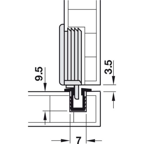 Bánh xe dẫn hướng Hafele 402.21.200 4 Lắp đặt bánh xe dẫn hướng Hafele 402.21.200