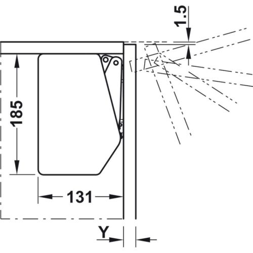 Tay nâng Hafele 372.91.410 4 Lắp đặt tay nâng Hafele 372.91.410