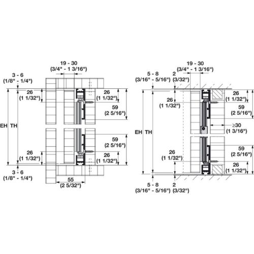 Bộ phụ kiện cửa Hafele 408.30.591 5 Lắp đặt bộ phụ kiện cửa Hafele 408.30.591