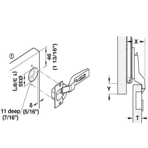 Bản lề tủ Hafele 408.24.020 5 Lắp đặt bản lề tủ Hafele 408.24.020