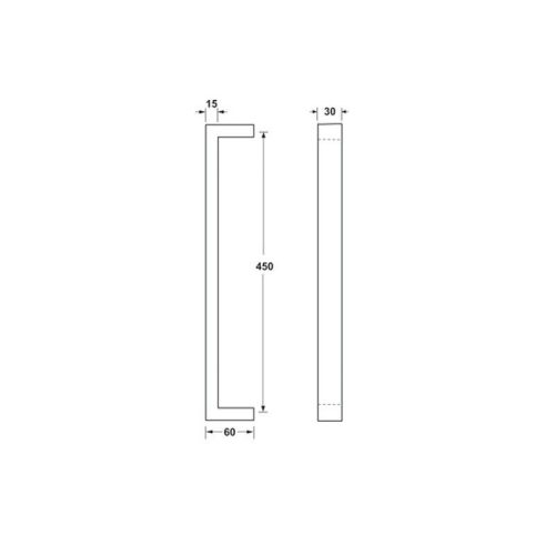 Tay nắm cửa Hafele 903.00.170 cho phòng kính 450mm 4 Thông số Tay nắm cửa Hafele 903.00.170