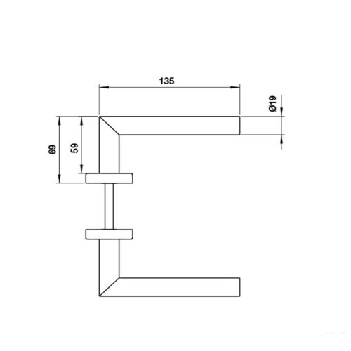 Tay nắm Hafele 903.99.821 đế dài C/C 72mm 3 Thông số Tay nắm Hafele 903.99.821
