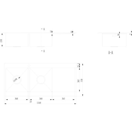 Chậu rửa bát Nobinox LIKEN NL749 7 Kích thước chậu rửa bát Nobinox LIKEN NL749