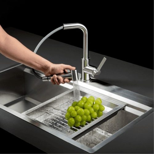 hinh anh voi rua chen malloca luxsteel k066po