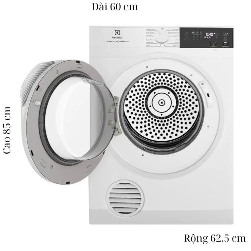 kich thuoc may say thong hoi electrolux 8 kg edv804h3wc