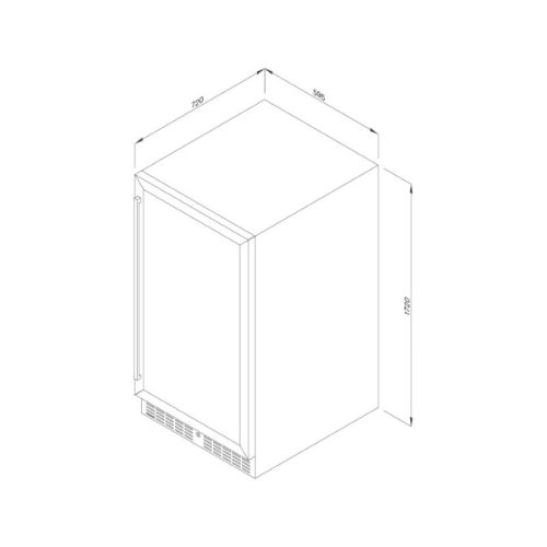 Kích thước tủ rượu Malloca MWC180BG