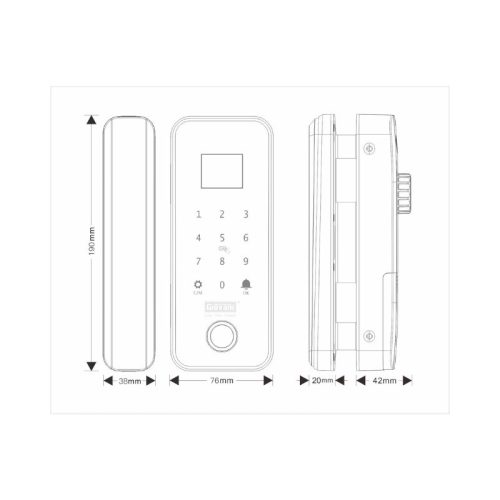 kich thuoc khoa van tay thong minh giovani gsl g1b