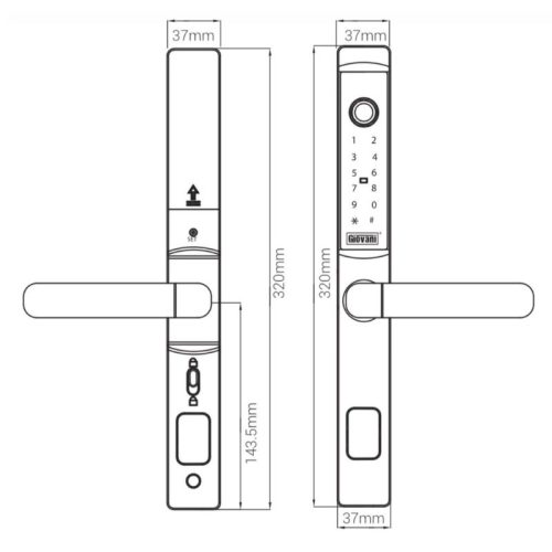 kich thuoc khoa van tay thong minh giovani gsl k511b